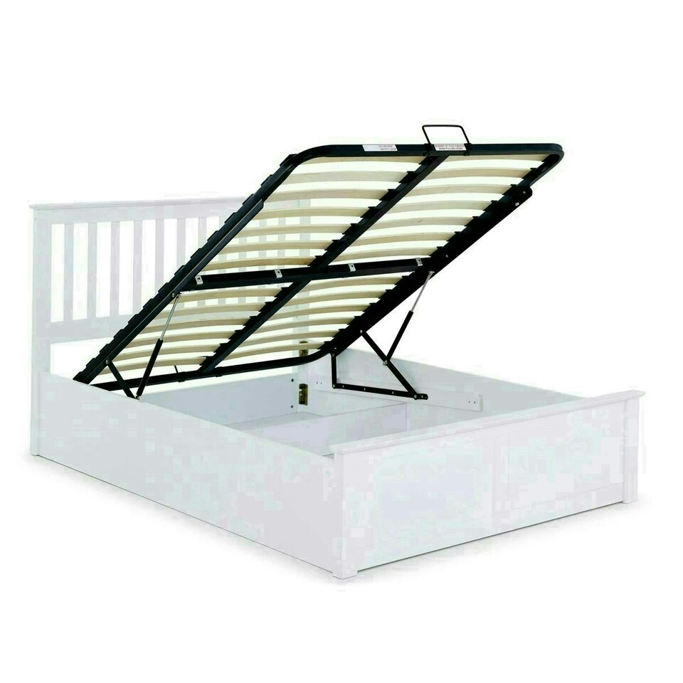 image 1 of Malmo White Wooden Ottoman Bed And Neptune Spring Mattress Small Double N/A