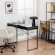 image 5 of Seaford 1 Drawer Office Desk in Ash Black
