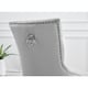image 4 of Furniturebox 2x Belgravia Grey Velvet Knockerback Dining Chairs Black Leg