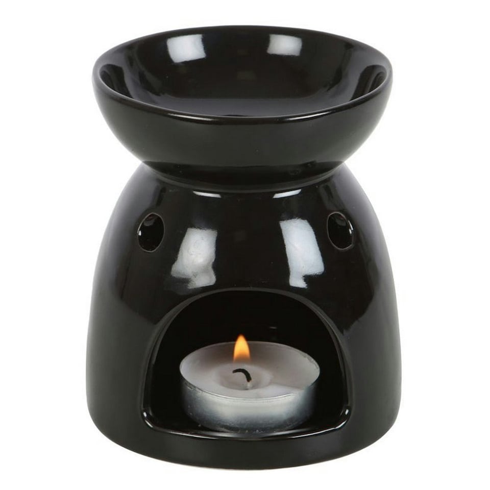 image 1 of Something Different Dark Forest Bee Oil Burner - Black/White - One Size