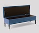 image 2 of Alyana 180cm Wide Tufted Rectangle Ottoman Storage Bench - Upholstery Velvet Shoe Bench with Turned Wooden Legs