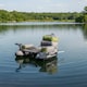 image 5 of COSTWAY Inflatable Fishing Float Tube Portable Fishing Boat w/ Shoulder Straps