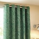 image 2 of Wylder Grantley Jacquard Emerald Eyelet Curtains 168 x 137cm