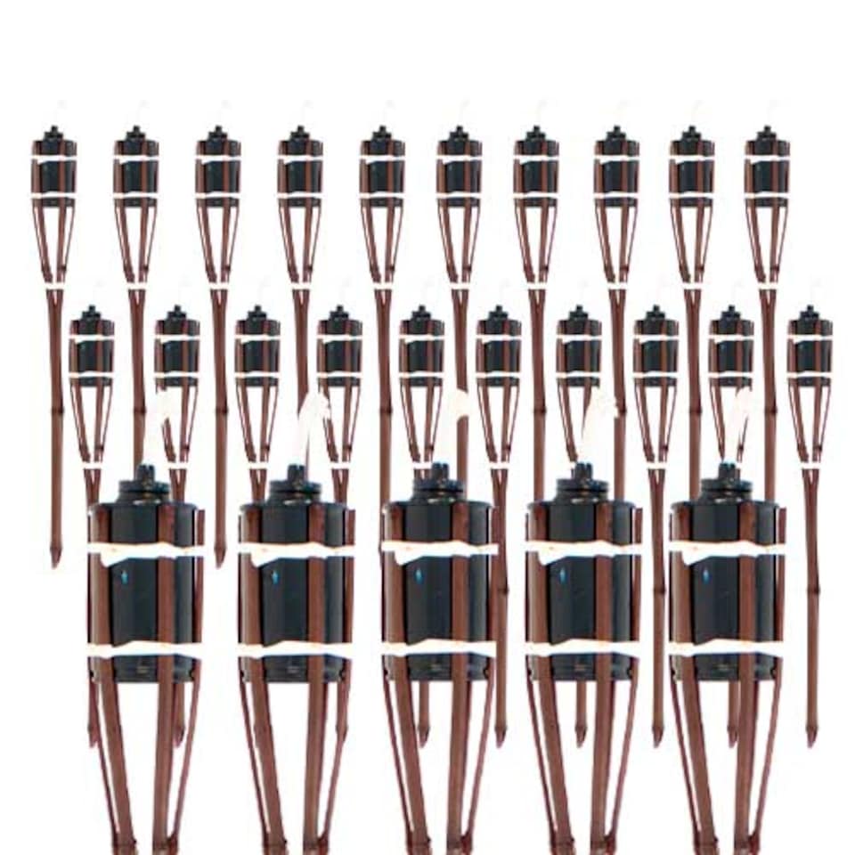 image 1 of Natural Dark Brown Bamboo Garden Torch 60cm - Pack of 25