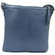image 2 of Butter Soft Premium Leather Cross Body Bag, Adjustable Shoulder Strap Blue | Blue