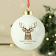 image 2 of Personalised Watercolour Stag Bauble