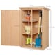 image 7 of Outsunny Garden Shed Outdoor Tool Storage w/ 2 Shelve 75 x 56 x115cm Natural