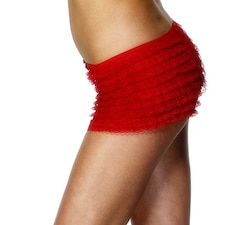 Red Ruffle Lace Panties