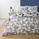 image 4 of OHS Abstract Shapes Reversible Print Soft Duvet Cover Bedding Set, King - Monochrome Multi | Monochrome | King