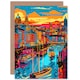 image 1 of Liverpool City Waterfront Sunset Travel Birthday Card