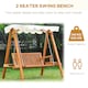 image 5 of Outsunny 2 Seater Wooden Garden Swing Chair Seat Hammock Bench Furniture Lounger