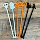 image 1 of Halloween Characters Acrylic Drink Stirrers - Pack of 6