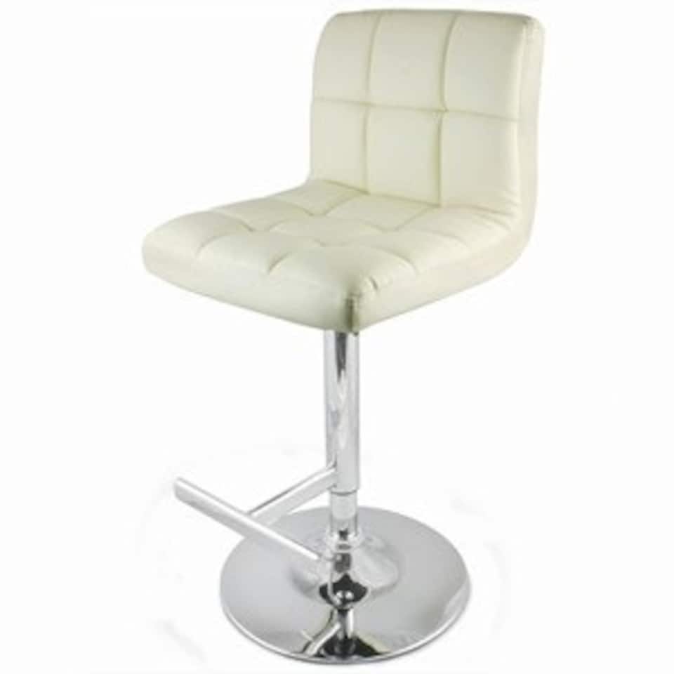 Prill Cream Bar Bar Stool Fully Adjustable White | Cream