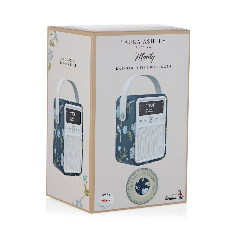 image 1 of Laura Ashley Portable DAB Radio Alarm Clock - VQ Monty DAB+, FM Digital Radios with Bluetooth