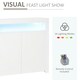 image 4 of HOMCOM Modern High Gloss RGB LED Cabinet Cupboard Sideboard Console White