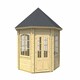 image 2 of Jamaica-Log Cabin, Wooden Garden Room, Timber Summerhouse, Home Office - L389.4 x W389.4 x H345.4 cm Brown