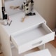 image 4 of Vida Designs Isla Dressing Table 1 Drawer Mirror & Stool Set Vanity Makeup Desk, White
