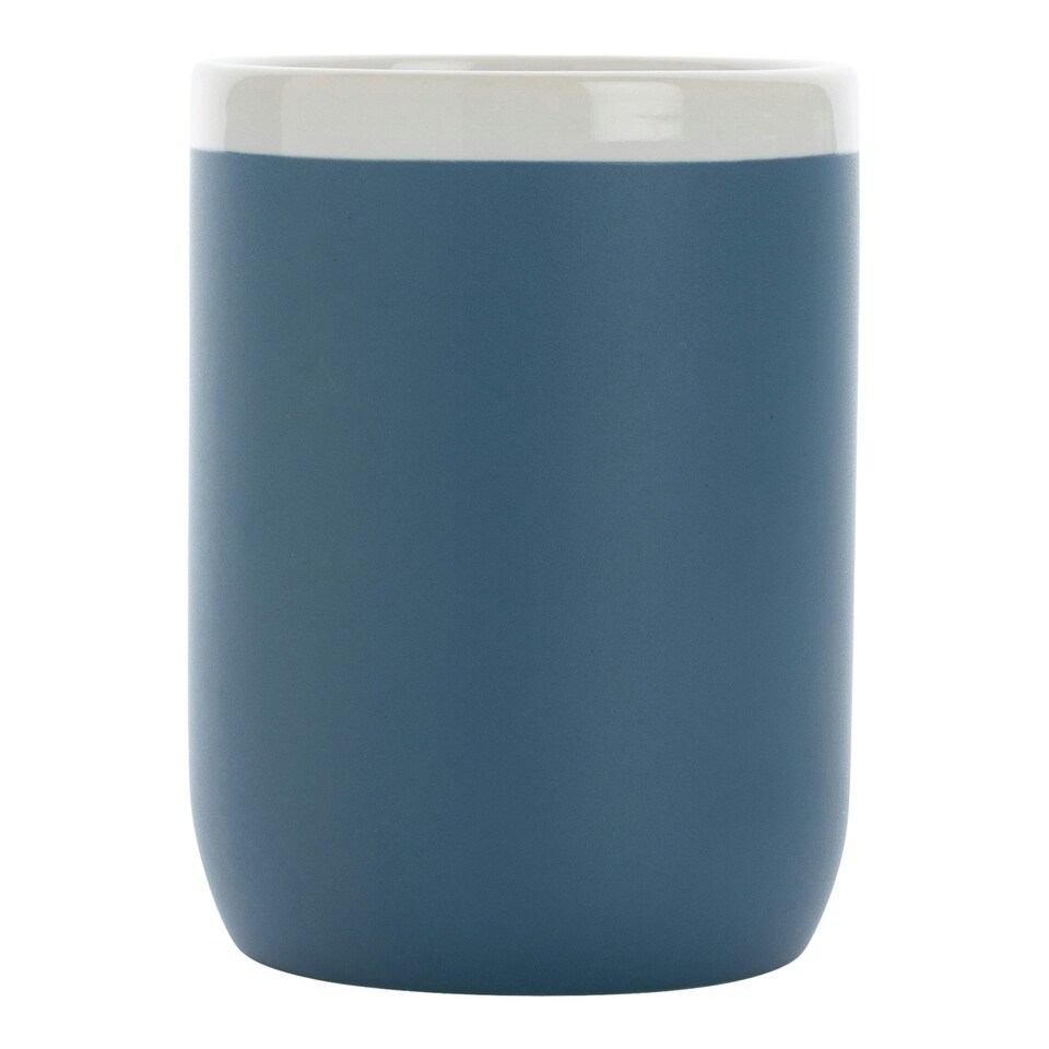 image 1 of XD Collection Contrast Rim Ceramic 300ml Mug - Blue/White - One Size