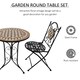 image 4 of Outsunny 3 Pcs Mosaic Bistro Table Chair Set Patio Garden Dining Furniture