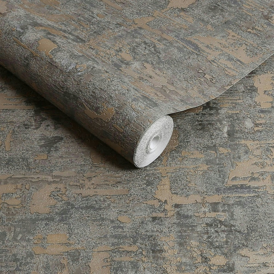 image 1 of Boutique Ornamental Texture Steel / Gold Texture Wallpaper Gold | Gold,Silver