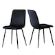 image 5 of Dining Chairs Velvet Fabric Lexi Set of 2 Black by MCC