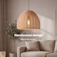 image 4 of Emitto Ceiling Light Shade Pendant Woven Lampshade Natural Lightshade Easy Fit