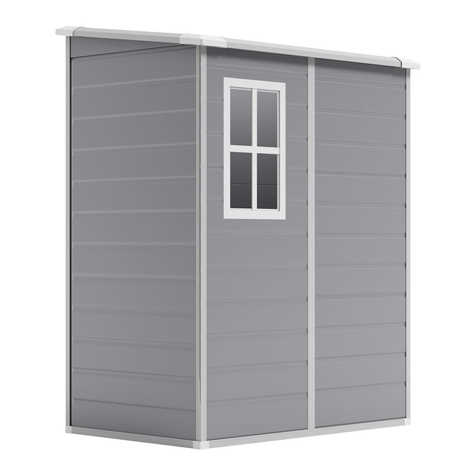 image 1 of Living and Home Plastic Garden Storage Shed - Single Side Door & Front Window