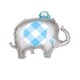 image 1 of Blue Elephant Giant Foil Balloon 29"