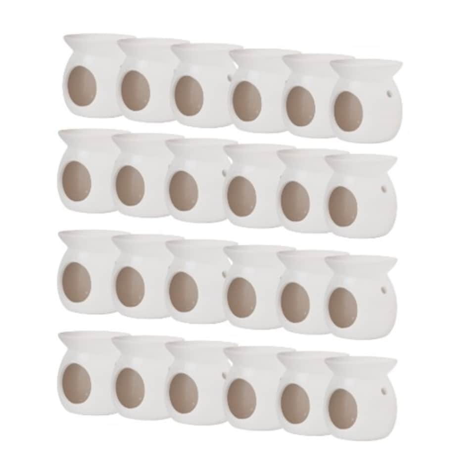 image 1 of White Ceramic Oil Wax Melt Burner 10cm | White | 24 - White | One Size | 24