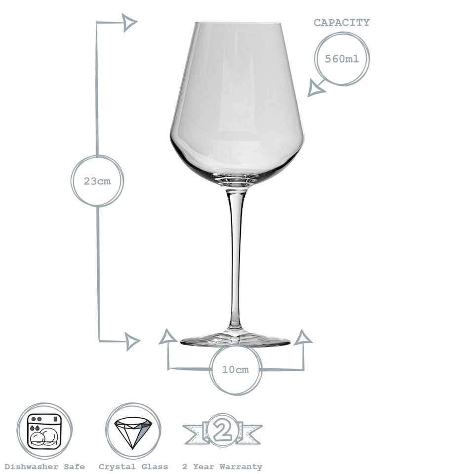 image 1 of Bormioli Rocco Inalto Uno Red Wine Glasses - 560ml - Pack of 6