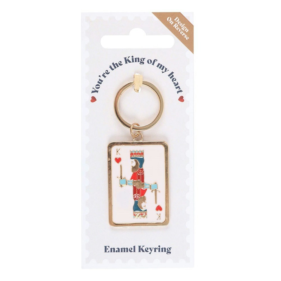 image 1 of King of My Heart Playing Card Keyring