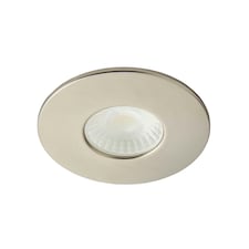 BHS Nate LED Fixed Fire Rated IP65 Recessed Spotlight | Silver | Satin Nickel | 1