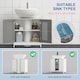 image 3 of kleankin Modern Under Sink Cabinet with 2 Doors, Bathroom Vanity Unit, Pedestal Under Sink Design, Storage Cupboard with Adjustable Shelves, Grey | Grey | Grey