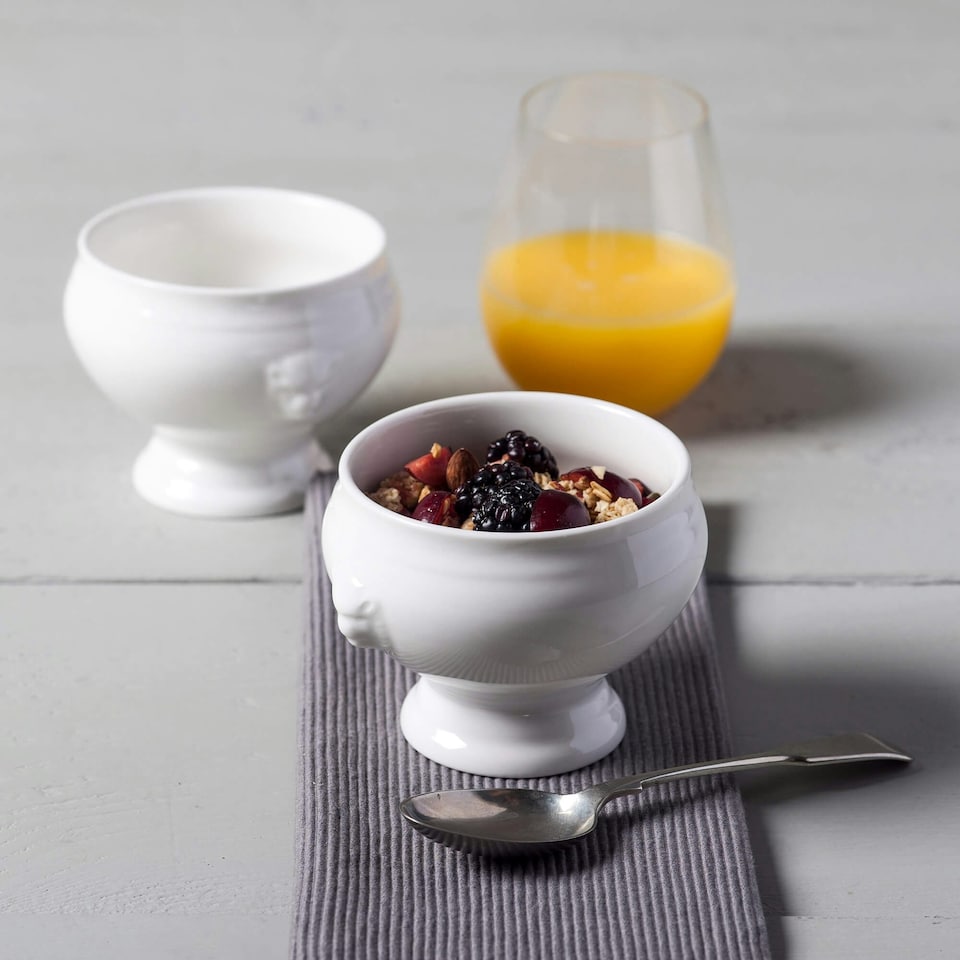 image 1 of Porcelain Lion Head Soup Bowl Sets | Multi
