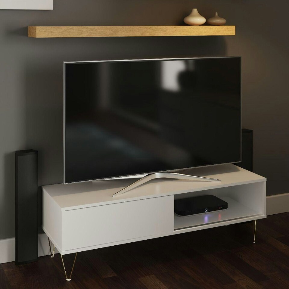 image 1 of TV Cabinet with Sliding Door