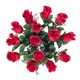 image 5 of Homescapes Set of 3 Red, Pink & White Rose and Gypsophila Artificial Flowers in Grave Vases