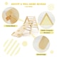 image 7 of COSTWAY 2-in-1 Triangle Climbing Set Wooden Toddler Climbing Triangle Ladder with Ramp