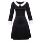 image 1 of Gothic Midweek Daughter Black Dress | Black | 2XL