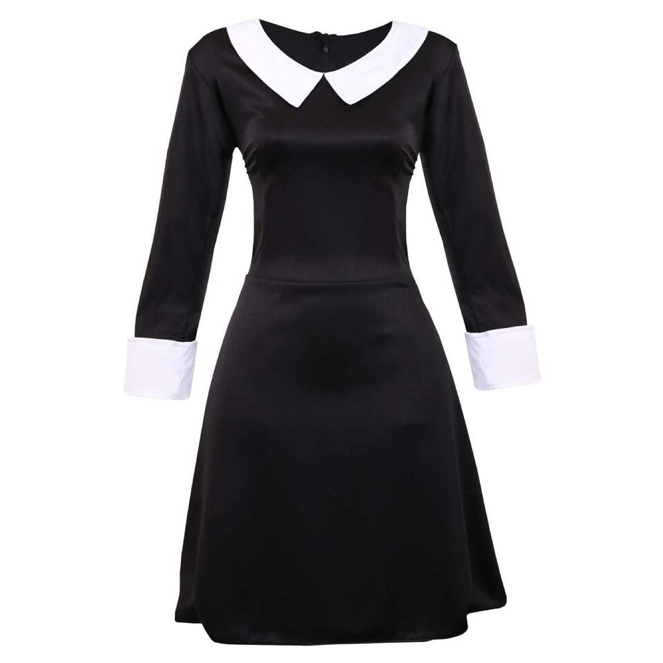 image 1 of Gothic Midweek Daughter Black Dress | Black | 2XL