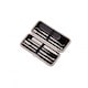 image 6 of 5pc Stainless Steel Nail Cuticle Pusher Polish Remover Tool Set | Black