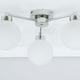 image 1 of ValueLights Jonah Polished Chrome 3 Arm Globe Ball Shade Flush Ceiling Light