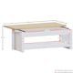 image 3 of Vida Designs Arlington Sliding Top Coffee Table Shaker Side Living Room Table, White & Oak