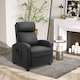 image 2 of HOMCOM Recliner Armchair, Massage Faux Leather Push Back Reclining Chair with Adjustable Leg Rest, Side Pocket, for Home Living Room Theatre, Black