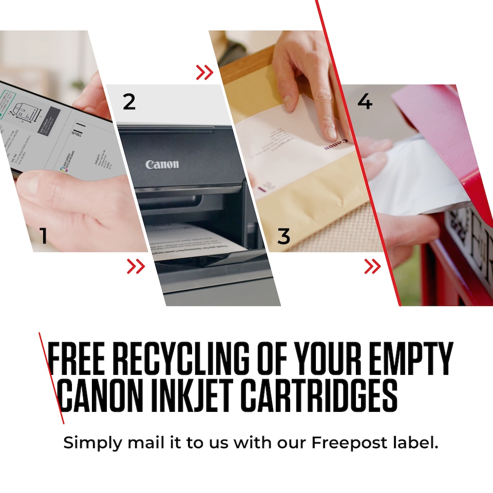 image 1 of Canon PG-575XL Black & CL-576XL Colour High Yield Original Ink Cartridges, Pack of 2, Includes 50 sheets of 4x6 Photo Paper