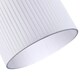image 3 of Contemporary Designer Double Pleated White Cotton Fabric 12" Drum Lamp Shade White