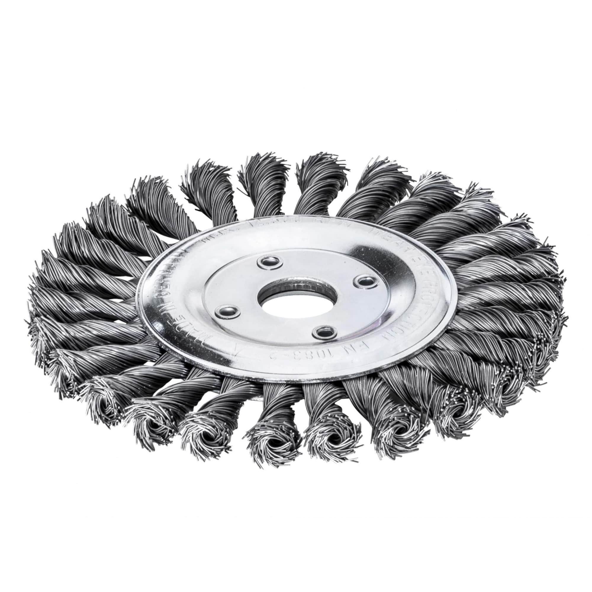 Lessmann Knot Wheel Brush Multi Multi Colour 115 x 14mm 22.2 Bore Steel Wire 0.50 1