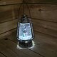 image 5 of 24cm Christmas  Water Spinner Antique Silver Effect Hurricane Lantern Style with Snowman & Penguin Scene