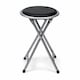 image 2 of Black Padded Folding Breakfast Kitchen Bar Stool Seat | Black