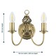 image 6 of Barley Twist - Antique Brass Wall Light Bronze