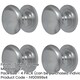 image 2 of 4 PACK High-Quality Satin Chrome Cupboard Knob 25mm for Furniture - Kitchen Cabinet Knob